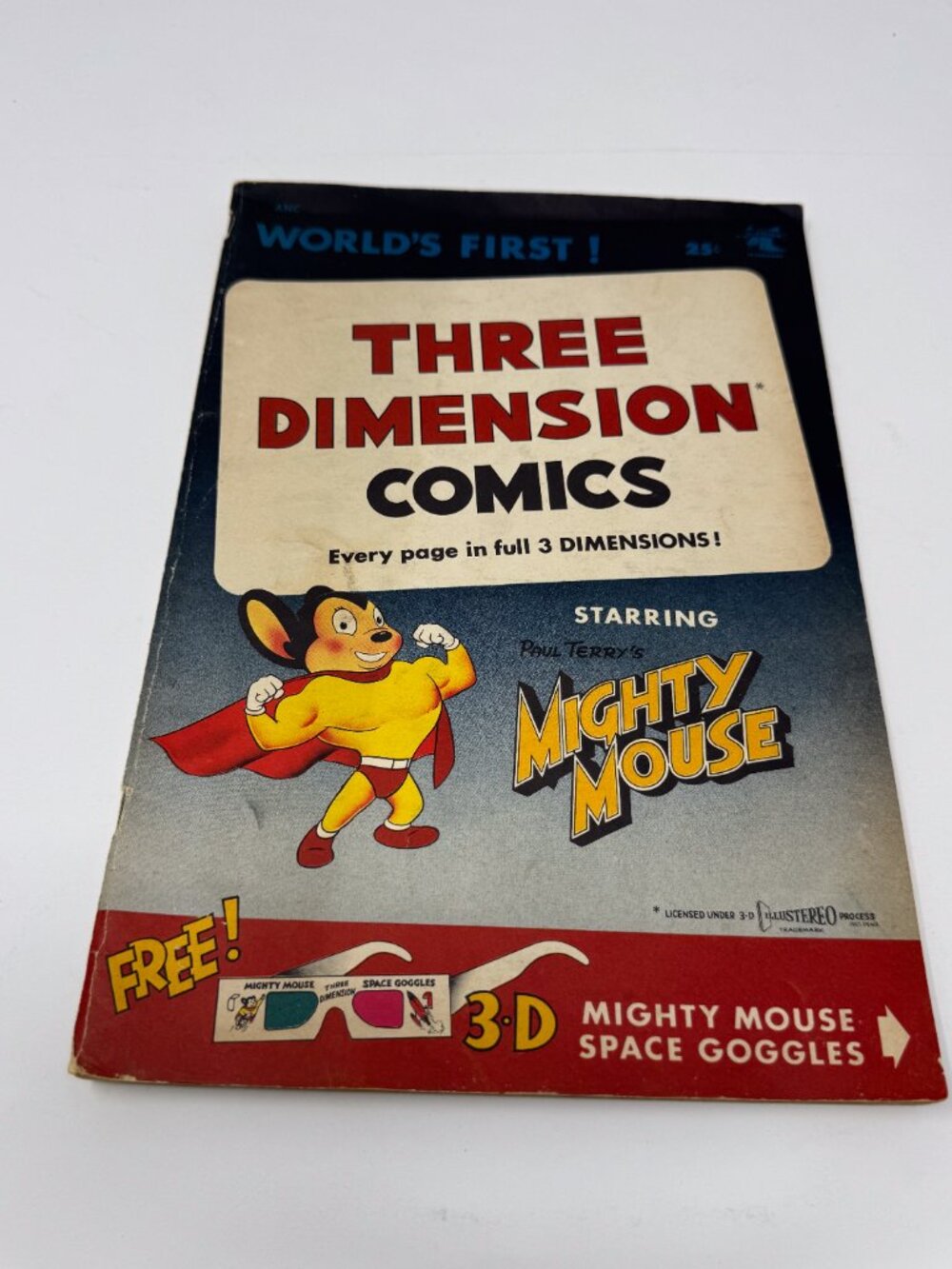 Vintage 1953 Mighty Mouse 3D Comic Book Three Dimension Comics Rare Collectible